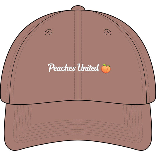 Peaches United 🍑 Classic Cord Cap | Embroidered Kindness Movement Hat | Premium Corduroy Style